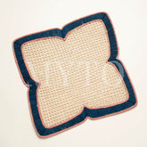 Square Flower Placemats Blue and Pink